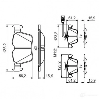 Тормозные колодки, комплект BOSCH 1193484237 22527 BP2009 0986494835 - Изображение 8