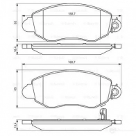 Тормозные колодки, комплект BOSCH BP404 23577 342058 0986494047 - Изображение 4