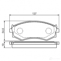 Тормозные колодки, комплект BOSCH 337791 21526 7318D430;7407D526;7318D653;7407D653 0986461139 - Изображение 8