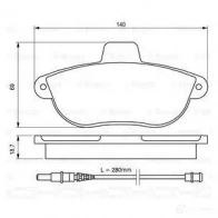 Тормозные колодки, комплект BOSCH 336197 BP205 0986424415 23042 - Изображение 6