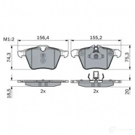 Тормозные колодки, комплект BOSCH G8 30Z 1437243662 0986424125 - Изображение 2