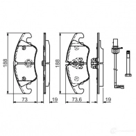 Тормозные колодки, комплект BOSCH TB3165 0986tb3165 Audi Q5 (8RB) 1 Кроссовер 2.0 Tdi Quattro 136 л.с. 2009 – 2024 E9 90R - 01108/3220