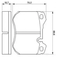 Тормозные колодки, комплект BOSCH 0986424053 20 481 60282 336059 - Изображение 4