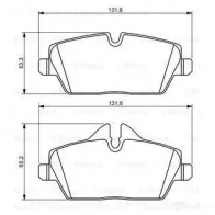 Тормозные колодки, комплект BOSCH BP1030 23915 342118 0986494120 - Изображение 6