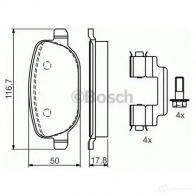 Тормозные колодки, комплект BOSCH 0986424775 23 760 BP479 336448 - Изображение 6