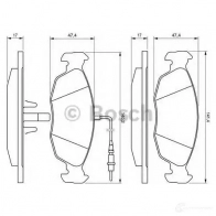 Тормозные колодки, комплект BOSCH 0986461764 337819 8683D148 21432 - Изображение 5