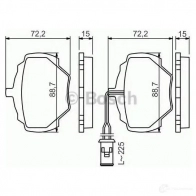 Тормозные колодки, комплект BOSCH 336140 21 237 7398D518; 7399D518 0986424267 - Изображение 5