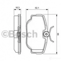 Тормозные колодки, комплект BOSCH 336287 90R-010266/002 23 459 0986424564 - Изображение 5