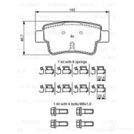 Тормозные колодки, комплект BOSCH BP1174 24349 342210 0986494222 - Изображение 6