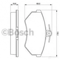 Тормозные колодки, комплект BOSCH 20168 BP-VW-F8 337715 0986460944 - Изображение 6
