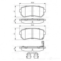 Тормозные колодки, комплект BOSCH 1193483717 0986494627 24321 8267-D1157 - Изображение 6