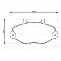 Тормозные колодки, комплект BOSCH 342276 0986494289 21469 BP1201 - Изображение 5