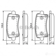 Тормозные колодки, комплект BOSCH BP1233 24421 0986494297 342284 - Изображение 6