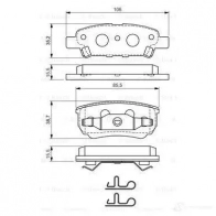 Тормозные колодки, комплект BOSCH 336483 0986424814 7940-D1037 24014 - Изображение 8