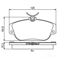 Тормозные колодки, комплект BOSCH 0986424016 7423D542 336039 20 163 - Изображение 3