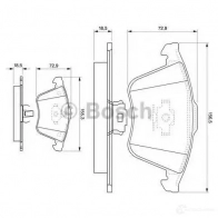 Тормозные колодки, комплект BOSCH 0986494077 23801 7796-D915;7796-D1111;8468-D1359 342086 - Изображение 5