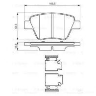 Тормозные колодки, комплект BOSCH 1193483771 0986494643 24563 8656D145 - Изображение 5