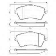 Тормозные колодки, комплект BOSCH 0986424721 336402 7827D926 23615 - Изображение 5