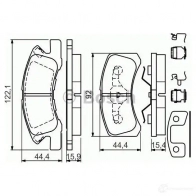 Тормозные колодки, комплект BOSCH 1193483660 BP1045 0986494610 242 29 - Изображение 5