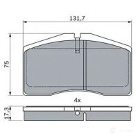 Тормозные колодки, комплект BOSCH BP1801 0986494950 21402 1425140167 - Изображение 3