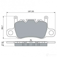 Тормозные колодки, комплект BOSCH KN NOK 0986424605 Porsche 911 (991) 5 Купе 3.8 GT3 475 л.с. 2013 – 2025