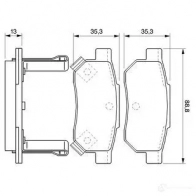 Тормозные колодки, комплект BOSCH 342126 21312 BP1039 0986494128 - Изображение 2