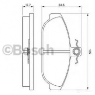 Тормозные колодки, комплект BOSCH 20 740 7161D255 0986467400 337937 - Изображение 5