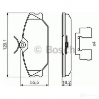 Тормозные колодки, комплект BOSCH 23273 0986494656 1193483816 23 273 - Изображение 6