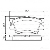 Тормозные колодки, комплект BOSCH 342152 0986494154 8332D121 24338 - Изображение 4