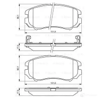 Тормозные колодки, комплект BOSCH 7825D924 0986424815 23891 336484 - Изображение 6