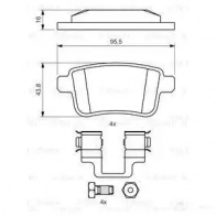 Тормозные колодки, комплект BOSCH 342318 BP1221 0986494331 24692 - Изображение 6