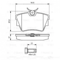 Тормозные колодки, комплект BOSCH 0986494040 23980 7685D808 342052 - Изображение 4