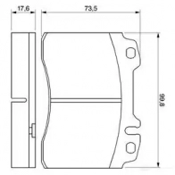 Тормозные колодки, комплект BOSCH 21 153 0986460966 BP-MB-F11 337736 - Изображение 7