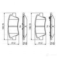 Тормозные колодки, комплект BOSCH 25337 BP1942 1193484066 0986494768 - Изображение 6