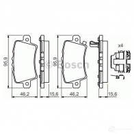 Тормозные колодки, комплект BOSCH BP1121 1193483768 0986494642 24086 - Изображение 6