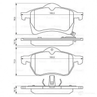 Тормозные колодки, комплект BOSCH 23 057 23057 0986424457 336215 - Изображение 4
