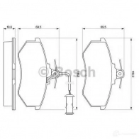 Тормозные колодки, комплект BOSCH 0986466693 20 168 90R-010220/002 337923 - Изображение 5