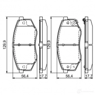 Тормозные колодки, комплект BOSCH BP1687 25187 0986494692 342566 - Изображение 11