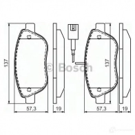 Тормозные колодки, комплект BOSCH 23708 342444 0986494464 BP1385 - Изображение 3