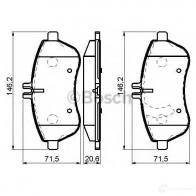 Тормозные колодки, комплект BOSCH 24306 0986494161 8451D134 342158 - Изображение 6