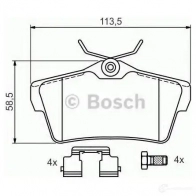 Тормозные колодки, комплект BOSCH 0986494192 BP1102 342180 24578 - Изображение 6