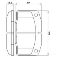 Тормозные колодки, комплект BOSCH 337890 20939 0986465141 20 939 - Изображение 7