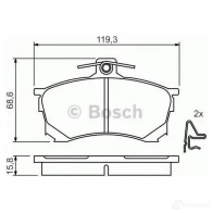 Тормозные колодки, комплект BOSCH 23 080 90R-010161/003 0986424370 336179 - Изображение 5