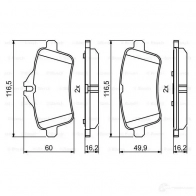 Тормозные колодки, комплект BOSCH 0986494771 25215 BP1945 1193484075 - Изображение 5