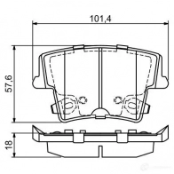 Тормозные колодки, комплект BOSCH 0986494678 BP1673 24163 342552 - Изображение 6