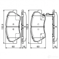 Тормозные колодки, комплект BOSCH 25692 BP1686 0986494691 342565 - Изображение 7
