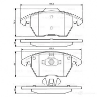 Тормозные колодки, комплект BOSCH 23589 8212D110; 8686D110; 8212D131 336492 0986424825 - Изображение 4