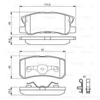 Тормозные колодки, комплект BOSCH 23 582 0986424717 7743D868 336399 - Изображение 5