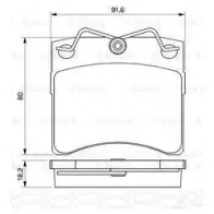 Тормозные колодки, комплект BOSCH 7461D581;7577D581;7577D703;7933D703 0986460954 337724 20651 - Изображение 5