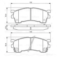 Тормозные колодки, комплект BOSCH BP544 21755 0986460975 337744 - Изображение 5